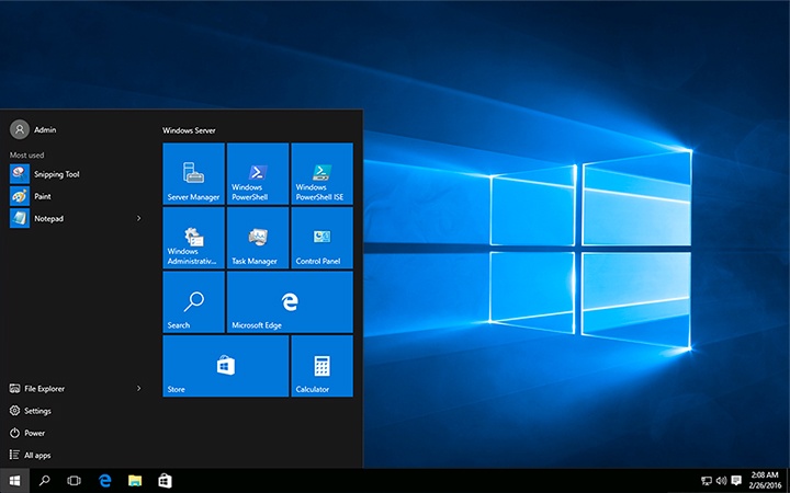 Windows Server 2016 Screenshot